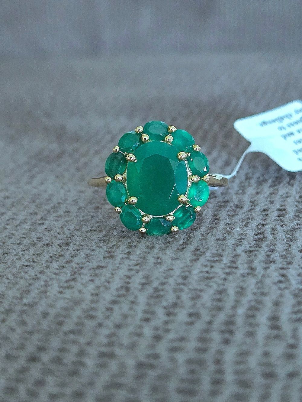 Shivam Green💚 Onyx Flower🌸 Ring💍